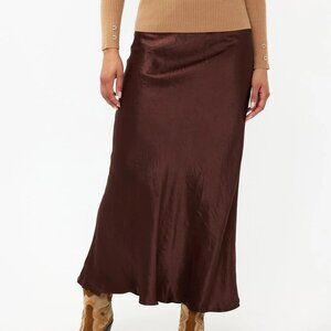 Skirt Crushed Satin (Chocolate) - Esqualo